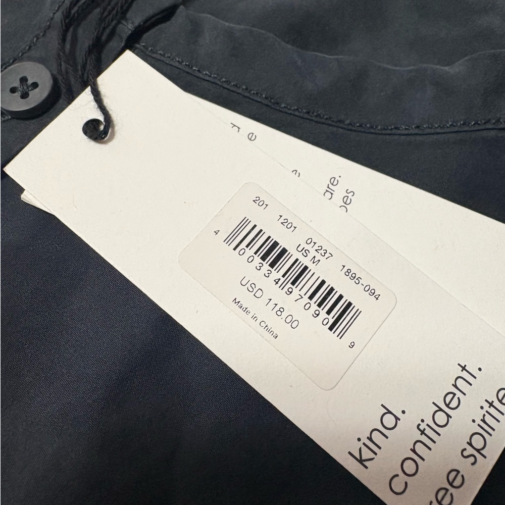 Chic Charcoal Button-Down Blouse NWT - image 3